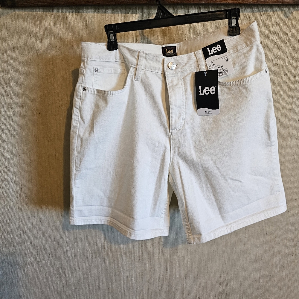Lee Women's Classic White Jean Shorts